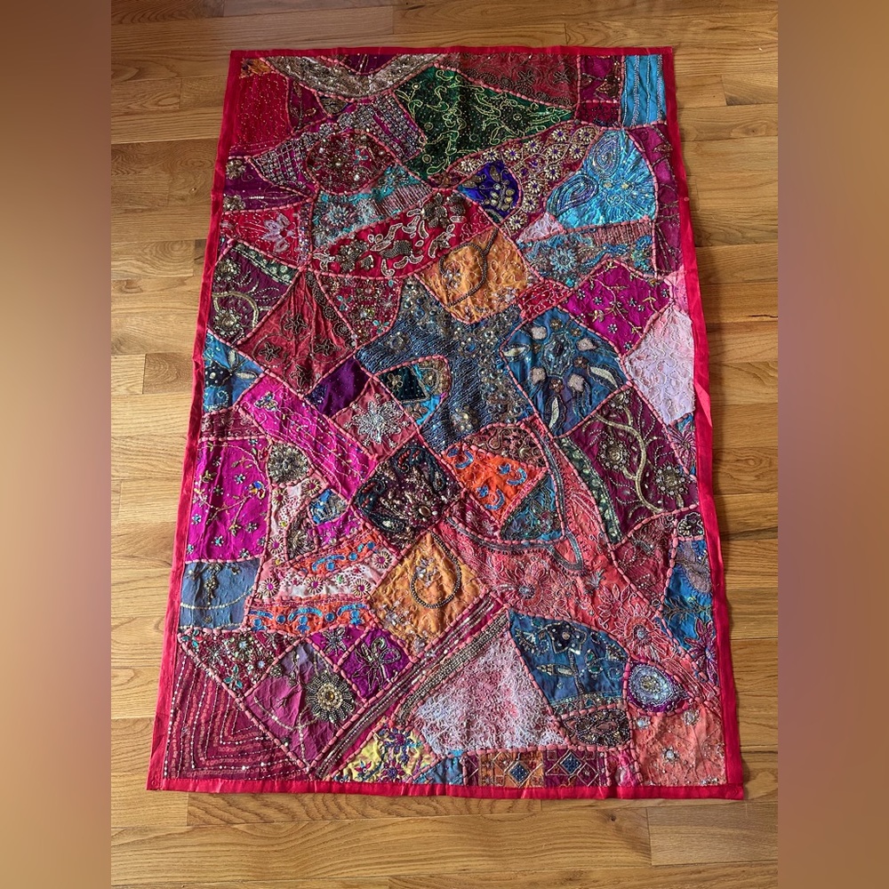 Beautiful beaded wall tapestry
